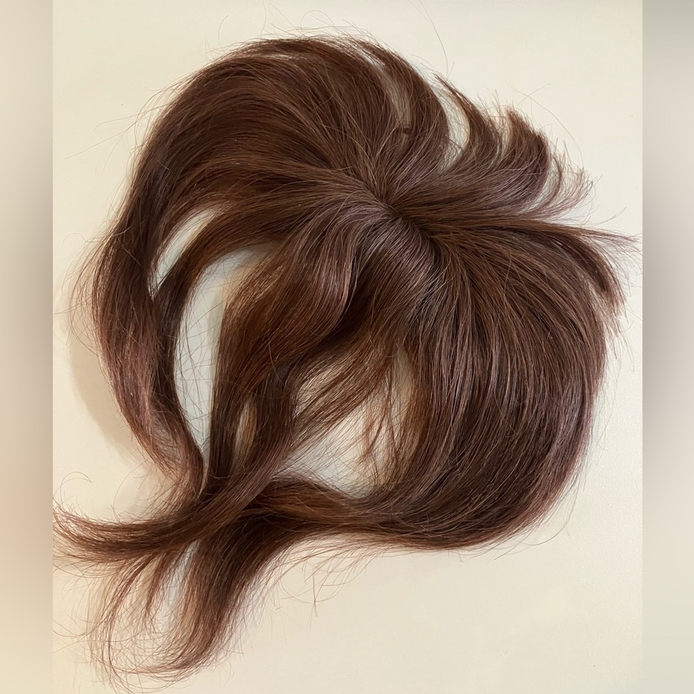 The Hair Shop 100% Human Hair Bang Piece Wig Hairpiece Red Redhead Ginger - Picture 3 of 7